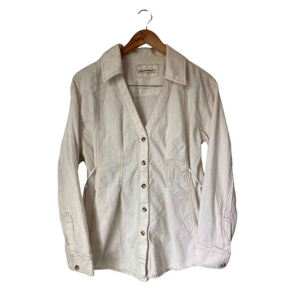 Free People White Stitch Waist Blouse Size XS (Fits Women's Size 6)